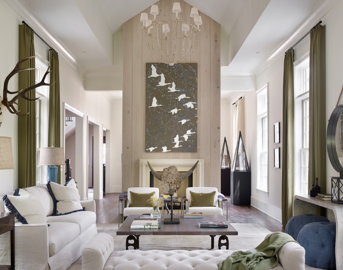 Amenajare de living in stil american