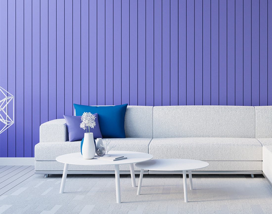 Amenajare de living in nuanta Very Peri