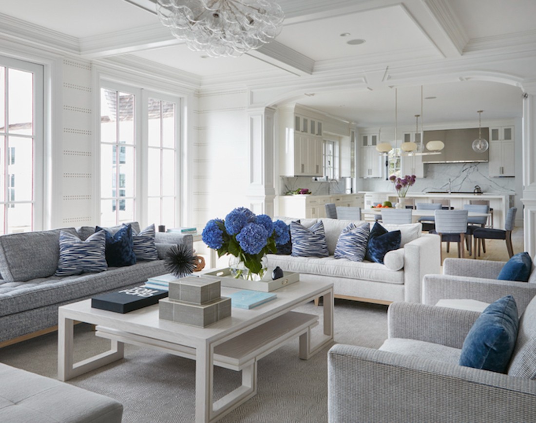 Amenajare de living in casa stil american