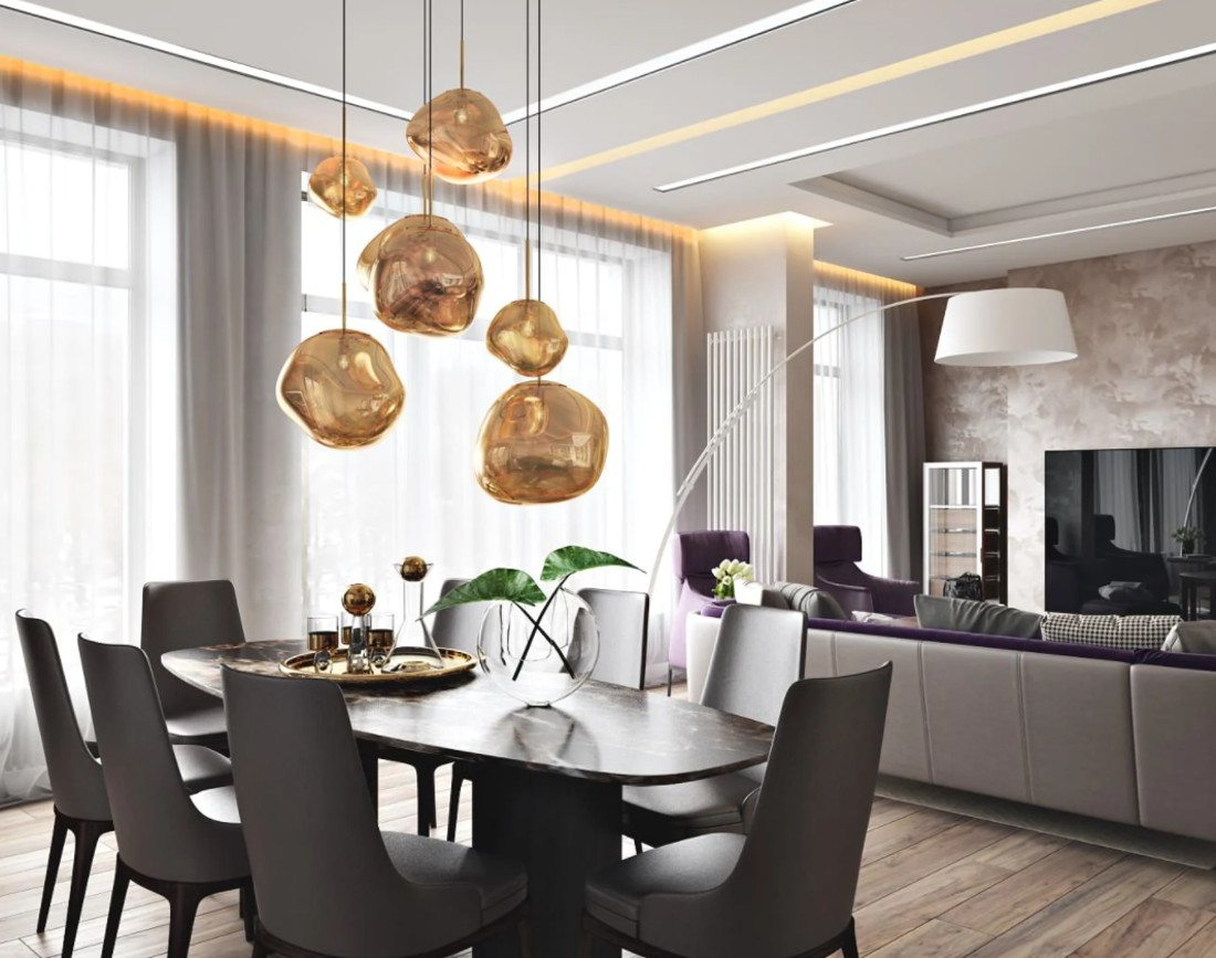 Randare realizata cu livingul unei locuinte