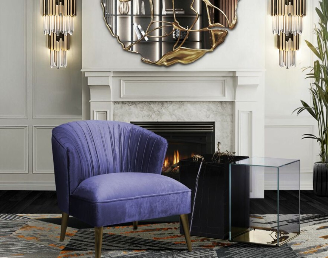 Fotoliu de living in nuanta Very Peri