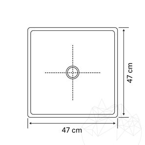 Chiuveta Arco Travertin Classic SCAS2, 47 x 47 x 19 cm