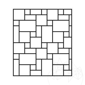 Travertin Classic French Pattern Set Antichizat, 3 cm