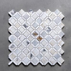 Mozaic Eclipse Marmura Arabescato & White Dolomite 