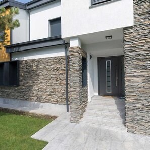 Ardezie Kavala 3D Strips | Piatra Decorativa pt. Placari Verticale, Exterior-Interior (10-12 mp/palet)