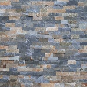 Ardezie Aqua Blue Natur, 5 cm x LL x 1.3 cm | Piatra Decorativa - Placari Verticale, Exterior-Interior