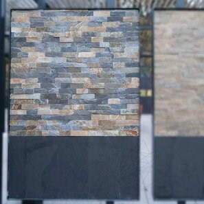 Ardezie Aqua Blue Natur, 5 cm x LL x 1.3 cm | Piatra Decorativa - Placari Verticale, Exterior-Interior