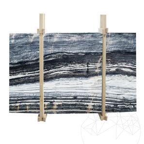 Lastra Marmura Azur Black Polisata, 2 cm