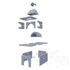 Gratar Gradina Traditional Mic (Carbune/Lemn, 100x60x210 cm, 650 kg, piatra naturala Kavala, caramida)