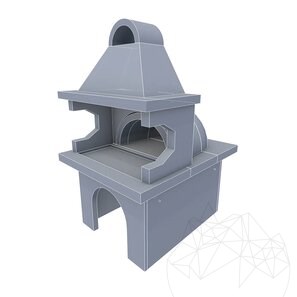 Gratar + Cuptor Integrat Traditional (Carbune/Lemn, 208x120x155cm, 1200kg, piatra naturala Kavala, caramida)