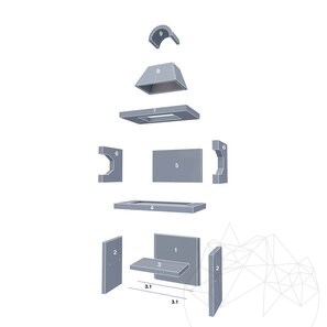 Gratar Gradina Traditional Mic cu raft (Carbune/Lemn, 100x60x218 cm, 650 kg, piatra naturala Rhodos, caramida)