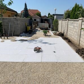BERA - Profil fagure Pro XL - pentru stabilizarea pietrisului, alb, 1176 x 764 x 64 mm
