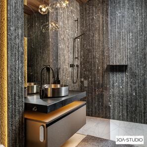 Lastra Granit Black Crystal Lineal Plus Design 3CM