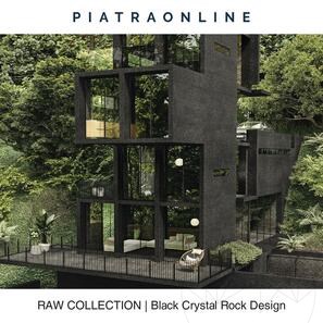 Lastra Granit Black Crystal Rock Design 2CM