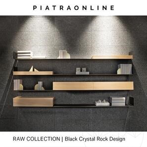 Lastra Granit Black Crystal Rock Design 2CM
