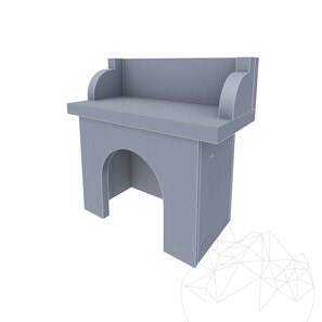 Mobilier Gradina - Masa pt. Gratar Mediteraneo (115x120x60 cm, 450 kg, piatra naturala Homa, caramida)