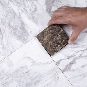 Buton Marmura Maron Emperador Polisat 9.5 x 9.5 x 2cm