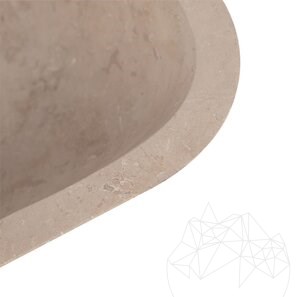 Chiuveta Matia Travertin Classic BRTA, 50 x 40 x 13 cm