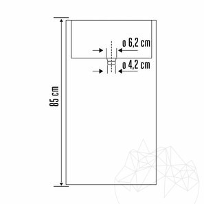 Chiuveta Autograph Andezit Pure Black Mat 42 x 42 x 85 cm