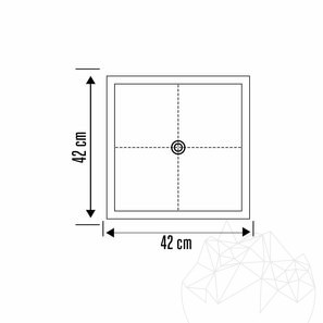 Chiuveta Autograph Andezit Pure Black Mat 42 x 42 x 85 cm