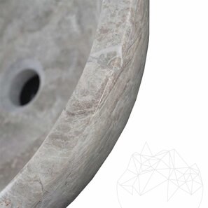 Chiuveta Matia marmura Tundra Grey RS-5, 42 x 15 cm