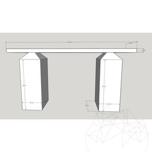 Consola Alexandro Monobloc Travertin Silver 