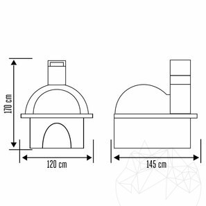 Cuptor Gradina Harmony Chocolate cu caramida refractara