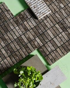 Mozaic Marmura Dark Emperador Polisata, 4.8 x 1.5 cm