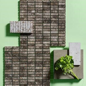 Mozaic Marmura Dark Emperador Polisata, 4.8 x 1.5 cm