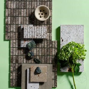 Mozaic Marmura Dark Emperador Polisata, 4.8 x 1.5 cm