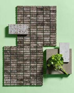 Mozaic Marmura Dark Emperador Polisata, 4.8 x 1.5 cm