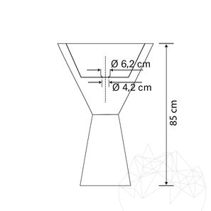 Chiuveta Tao Antros - Marmura Light Emperador, 50 x 85 cm