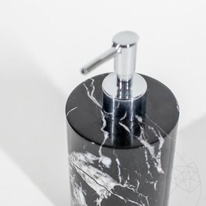 Dispenser sapun lichid din marmura Nero, 19.5 x 8.5 cm