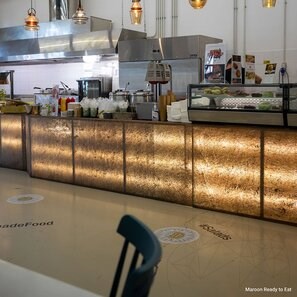 Ardezie Flexibila Translucida SKIN 2mm  - Auburn, 210 x 105 cm | Iluminare Ambientala, Interior & Exterior