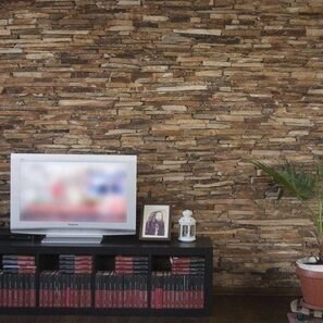 Ardezie Rhodos 3D Strips | Piatra Decorativa pt. Placari Verticale, Exterior-Interior (10-12/palet)