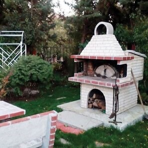 Gratar Gradina si Cuptor Integrat - Placat cu piatra naturala decorativa