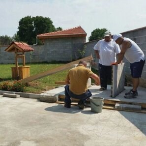 Montare Gratar Gradina si Cuptor Integrat - Placat cu piatra naturala poligonala