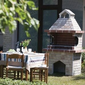 Gratar Gradina 'Mediu' - Placat cu piatra decorativa