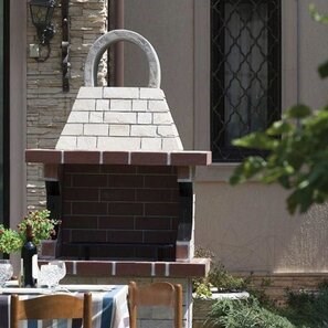 Gratar Gradina 'Mic' - Placat cu piatra decorativa