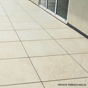 Piatra Sinterizata L'ALTRA PIETRA Castello Beige, 60 X 60 X 2 cm, R11 - Antiderapanta pt exterior