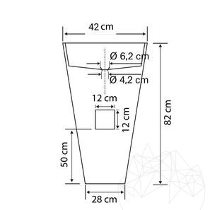 Chiuveta Tao Travertin Classic BAYK, 42 x 42 x 82 cm