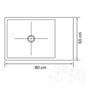 Chiuveta Arco Travertin Classic SSTS, 80 x 50 x 10 cm