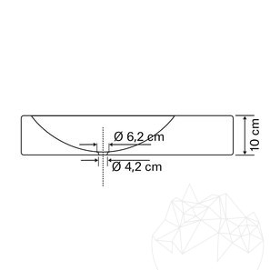 Chiuveta Arco Travertin Classic SSTS, 80 x 50 x 10 cm