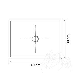 Chiuveta Arco travertin SS-2, 40 x 30 x 10 cm