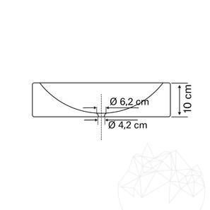 Chiuveta Arco travertin SS-2, 40 x 30 x 10 cm