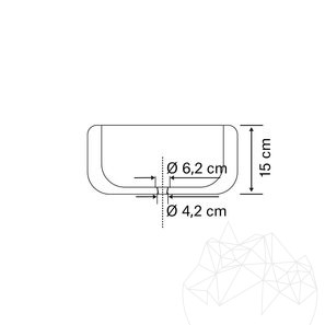 Chiuveta Matia travertin Latte RS-22, 41.5 x 15 cm