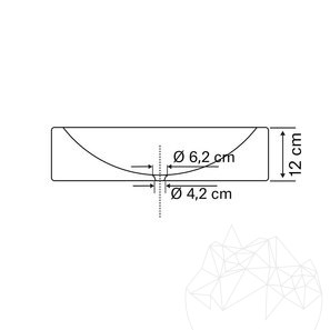 Chiuveta Arco marmura Cappucino SS-30, 45 x 45 x 12 cm