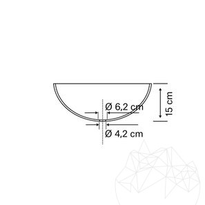 Chiuveta Matia marmura Light Beige RS-5, 42 x 15 cm