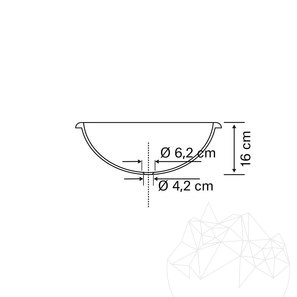 Chiuveta Matia travertin Latte RS-19, 41 x 16 cm