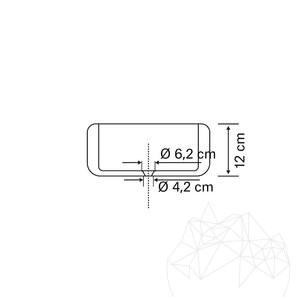 Chiuveta Matia travertin Classic RS-17, 42 x 12 cm